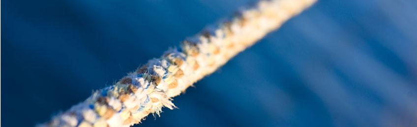 Seil, im Hintergrund blaues Meer © Aaron Amat, Shutterstock
