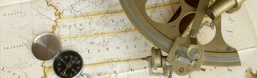 Karte, Sextant, Kompass © Xavier Gallego Morell, Shutterstock.com